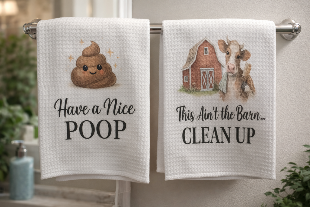 Funny Bathroom Hand Towels