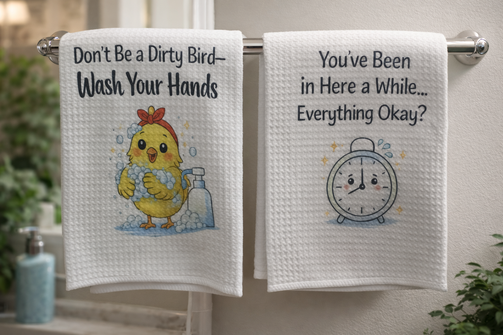 Funny Bathroom Hand Towels