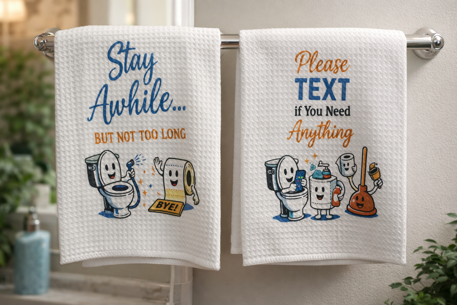 Funny Bathroom Hand Towels