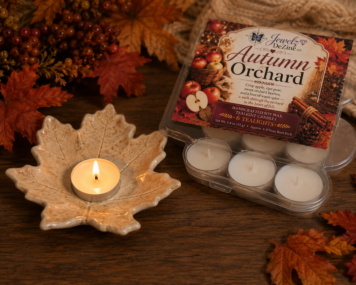 Autumn Orchard Soy Wax Tea Lights | Gift Set of 6