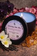 Chapter 9 Growing Into Her | Essential Oil Candle | Black Orchid, Rose, Vanilla Amber | Handmade Soy Wax Aromatherapy Candle