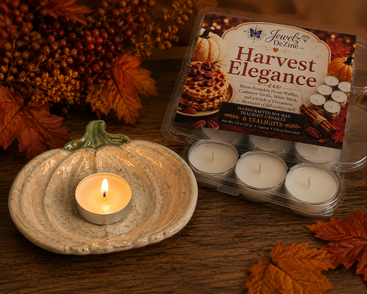 Harvest Elegance Soy Wax Tea Lights | Set of 6