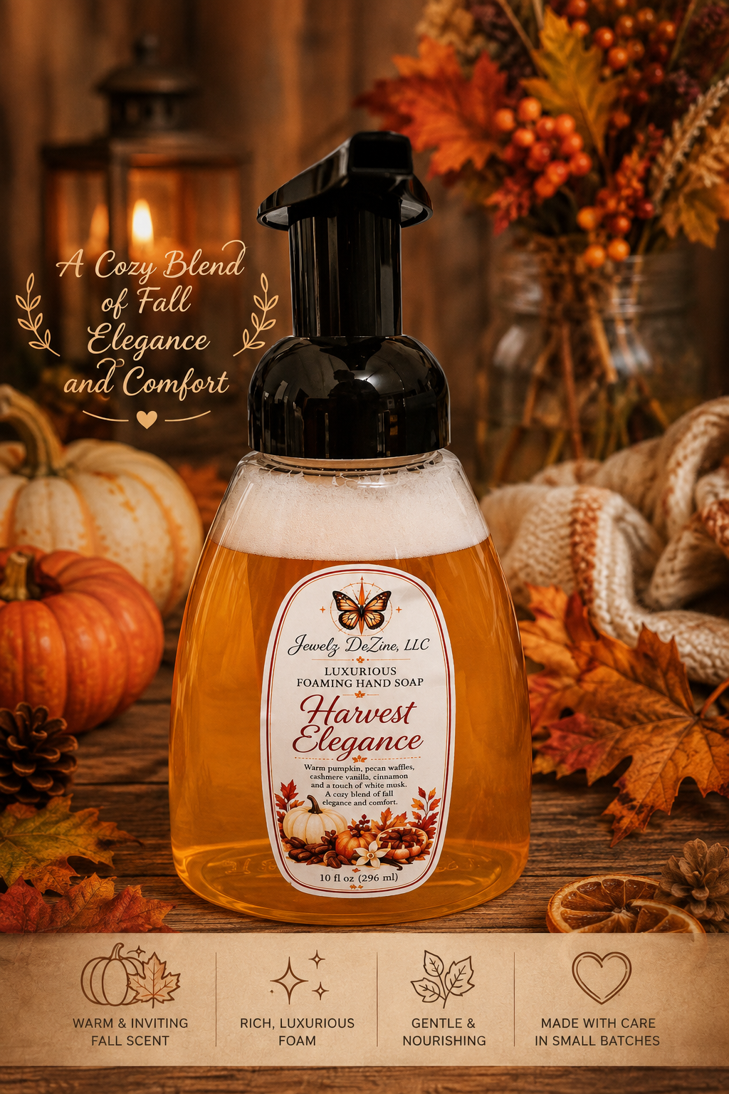 Harvest Elegance Luxurious Foaming Hand Soap | 10 fl oz (296 mL)