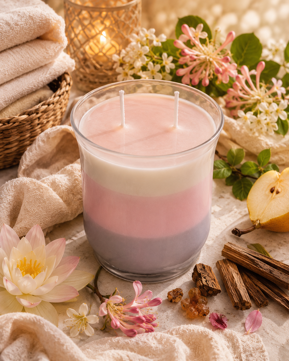 Serenity Blossom – 14 oz Triple-Layer Luxury Candle