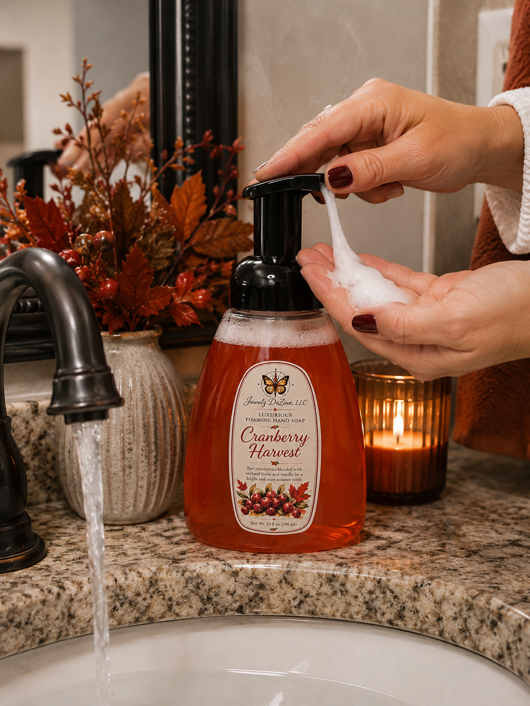 Cranberry Harvest Luxurious Foaming Hand Soap | 10 fl oz (296 mL)