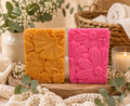 Flower Design Triple Butter Soap Bar