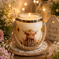 Prairie Bloom Highland Cow Candle
