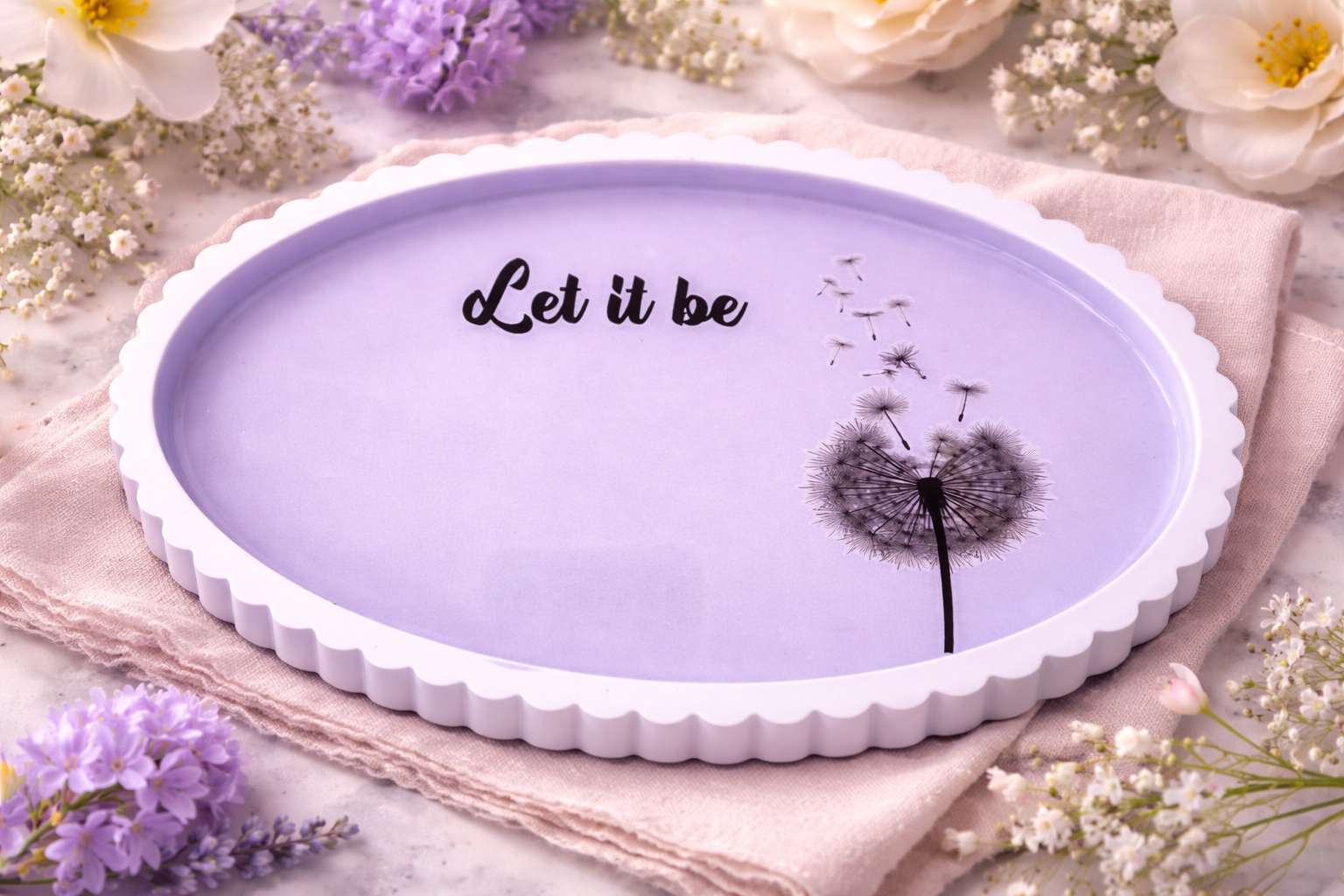 Handcrafted Marble Resin Trinket Tray | Eco Resin Jewelry Tray | Minimalist Organizer for Women & Men | Handmade Home Deco