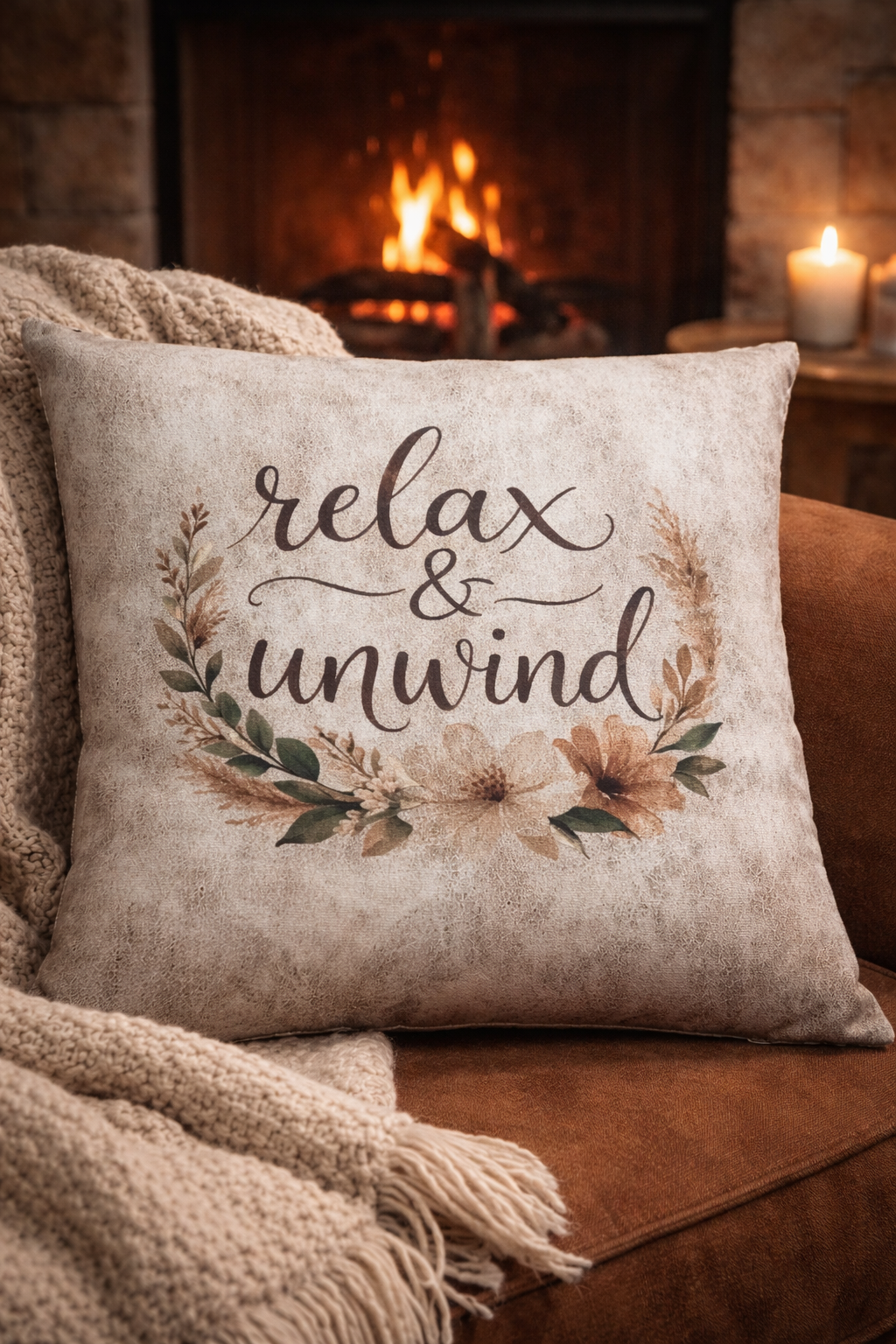 Relax & Unwind Decorative Pillow
