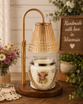 Adjustable Candle Warmer Lamp with Beautiful Wooden Base